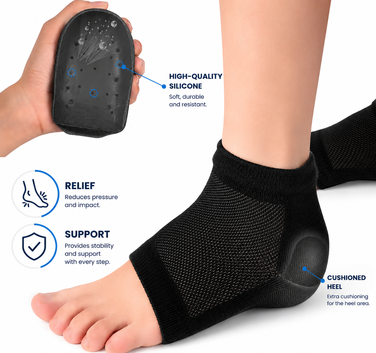 Comfort Heel Socks